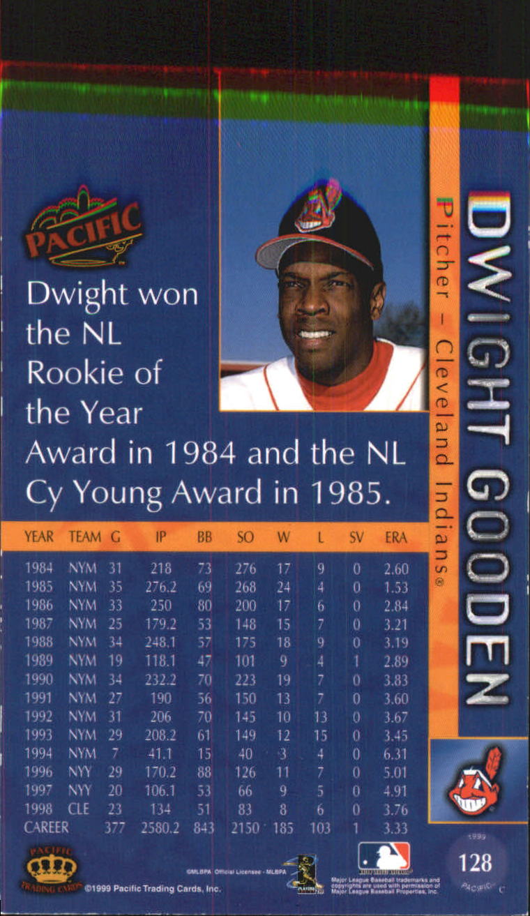 1999 Pacific #128 Dwight Gooden back image