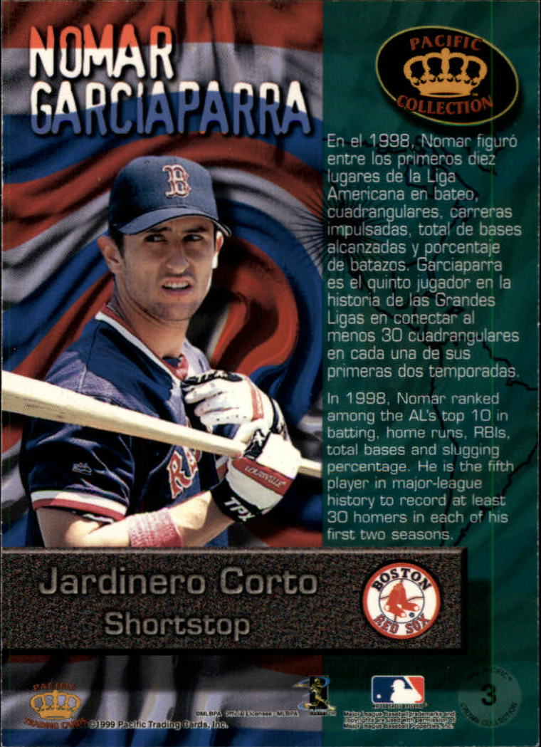 1999 Pacific Crown Collection Latinos of the Major Leagues #3 Nomar Garciaparra back image