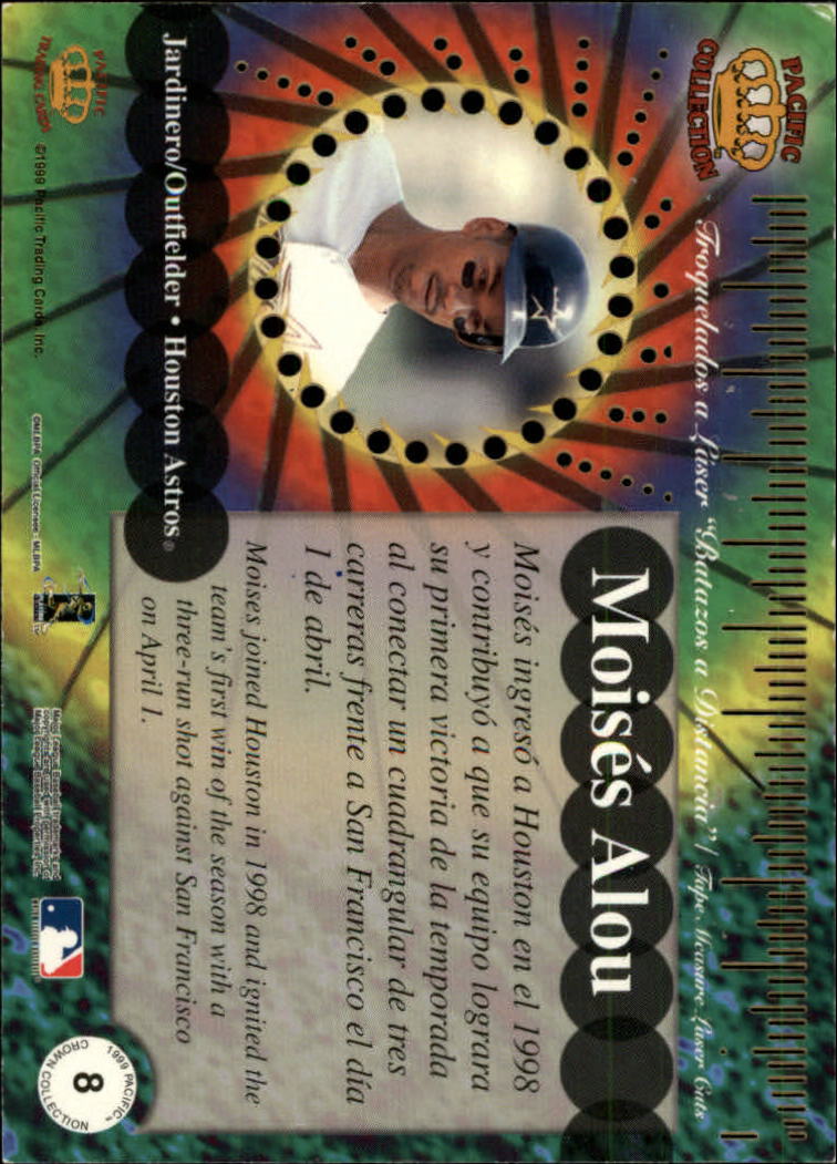 1999 Pacific Crown Collection Tape Measure #8 Moises Alou back image