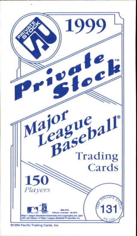 1999 Private Stock PS-206 #131 Edgar Renteria back image