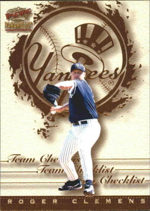 1999 Paramount Team Checklists #20 Roger Clemens