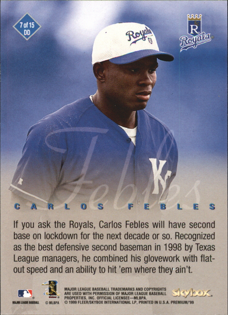 1999 SkyBox Premium Diamond Debuts #7 Carlos Febles back image