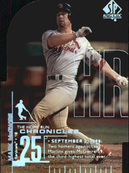 1999 SP Authentic Home Run Chronicles #HR58 Mark McGwire