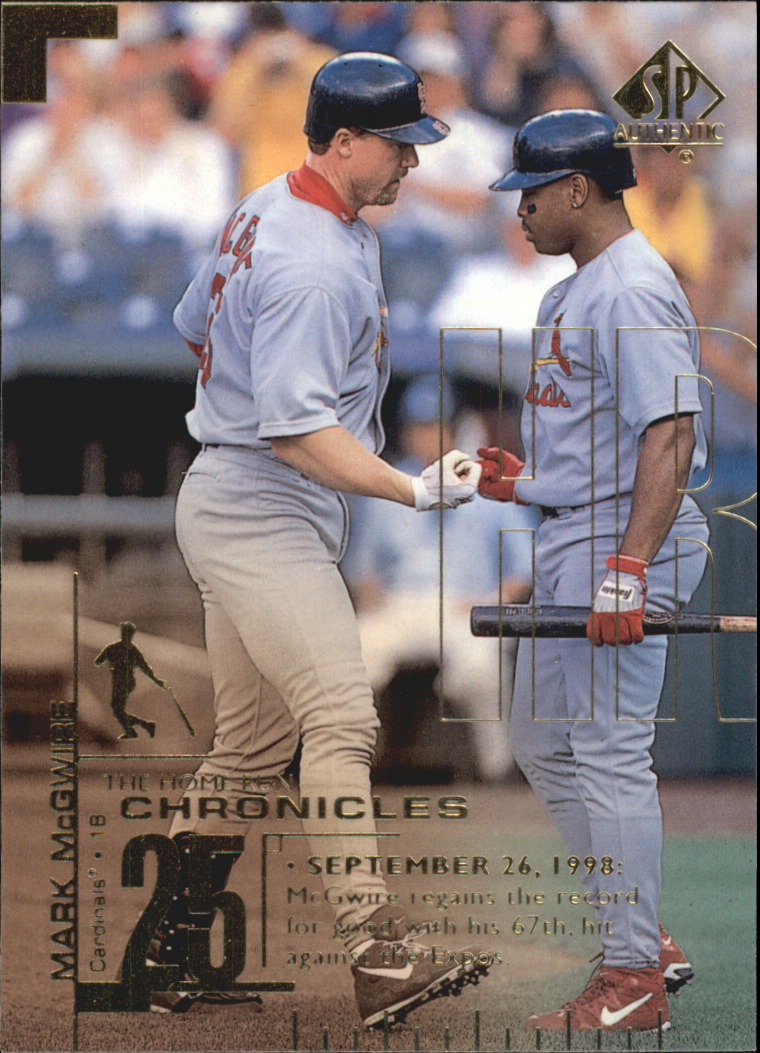 1999 SP Authentic Home Run Chronicles #HR67 Mark McGwire