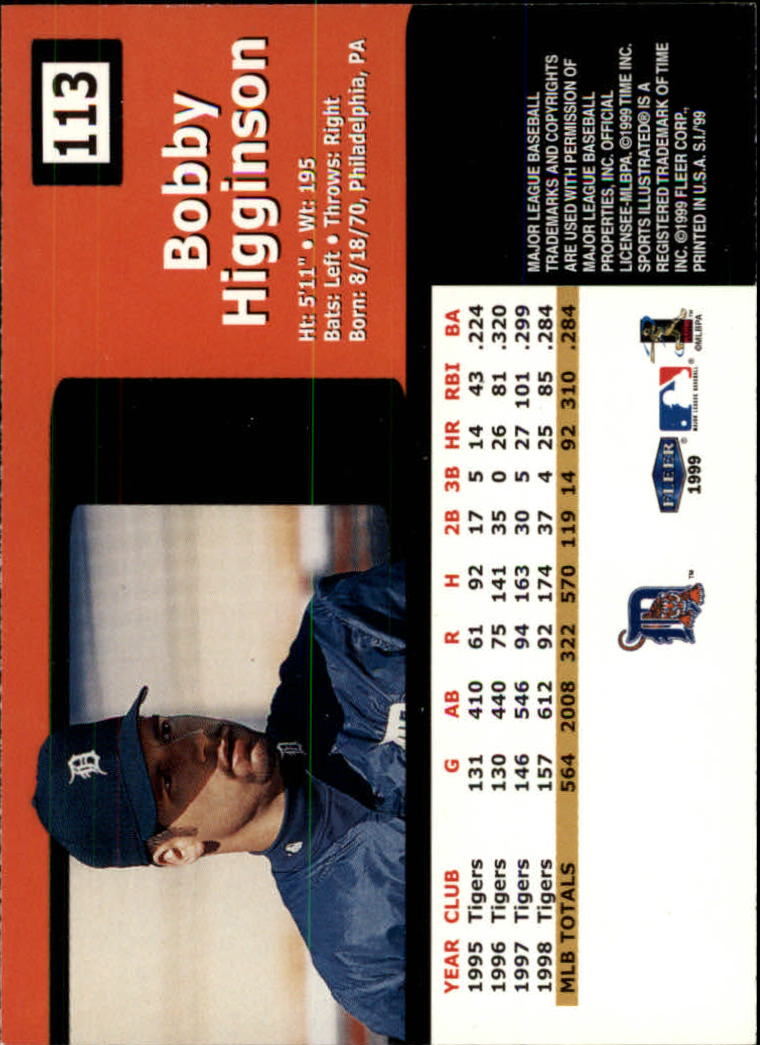 1999 Sports Illustrated #113 Bobby Higginson back image