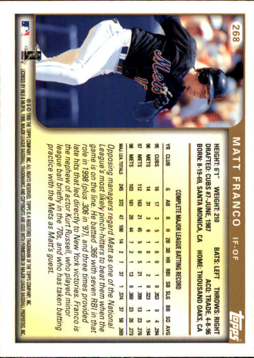 A2037- 1999 Topps Baseball Cards 253-463 +Inserts -You Pick- 15+ FREE US SHIP - Picture 33 of 399