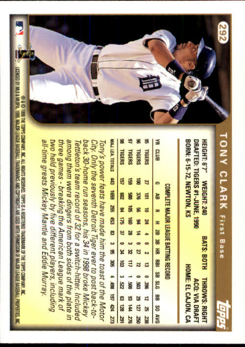 A2037- 1999 Topps Baseball Cards 253-463 +Inserts -You Pick- 15+ FREE US SHIP - Picture 77 of 399