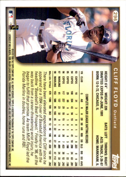 A2037- 1999 Topps Baseball Cards 253-463 +Inserts -You Pick- 15+ FREE US SHIP - Picture 85 of 399
