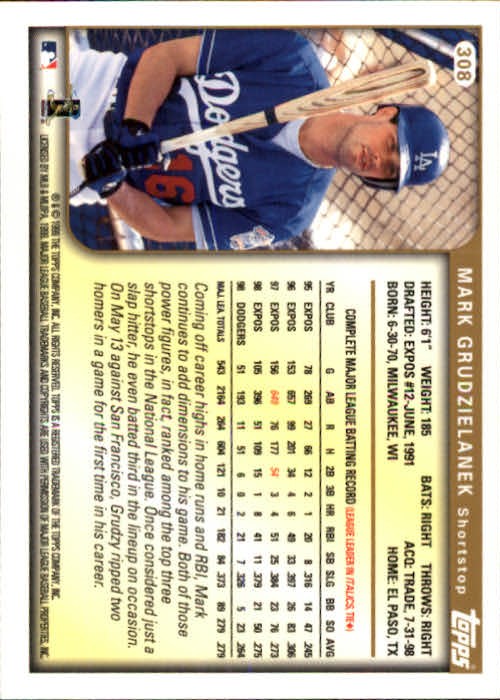 A2037- 1999 Topps Baseball Cards 253-463 +Inserts -You Pick- 15+ FREE US SHIP - Picture 109 of 399