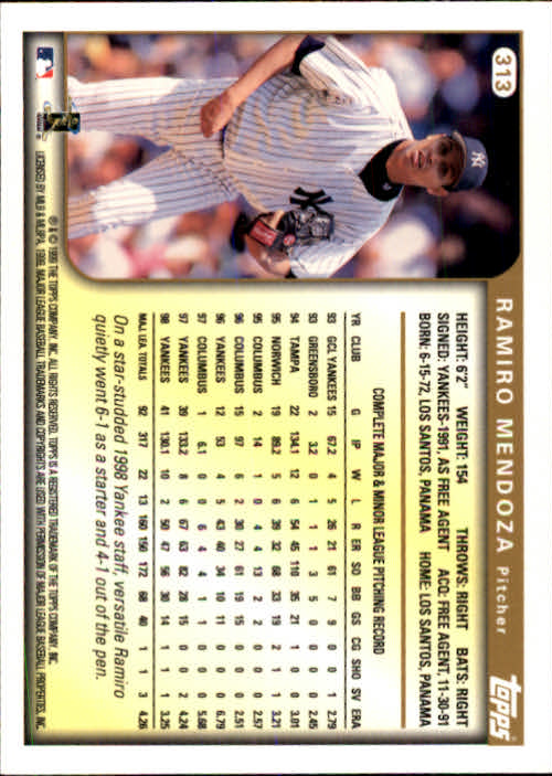 A2037- 1999 Topps Baseball Cards 253-463 +Inserts -You Pick- 15+ FREE US SHIP - Picture 119 of 399