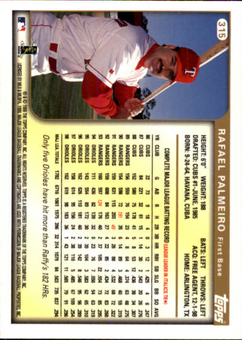 A2037- 1999 Topps Baseball Cards 253-463 +Inserts -You Pick- 15+ FREE US SHIP - Picture 123 of 399