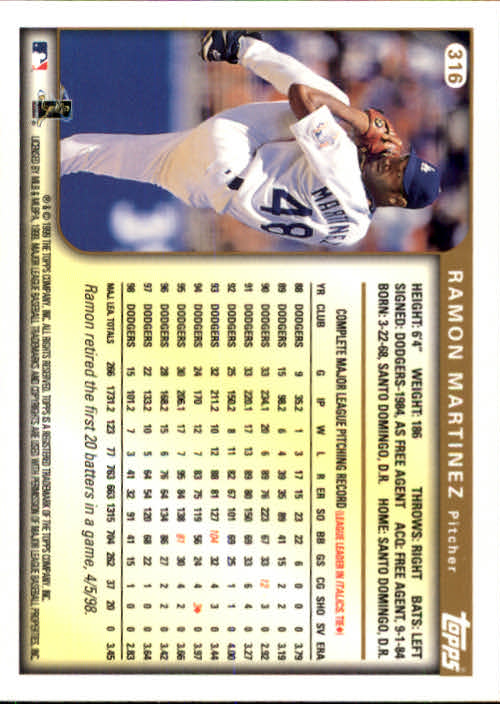 A2037- 1999 Topps Baseball Cards 253-463 +Inserts -You Pick- 15+ FREE US SHIP - Picture 125 of 399