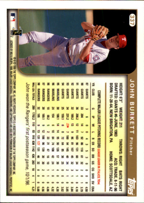 A2037- 1999 Topps Baseball Cards 253-463 +Inserts -You Pick- 15+ FREE US SHIP - Picture 167 of 399