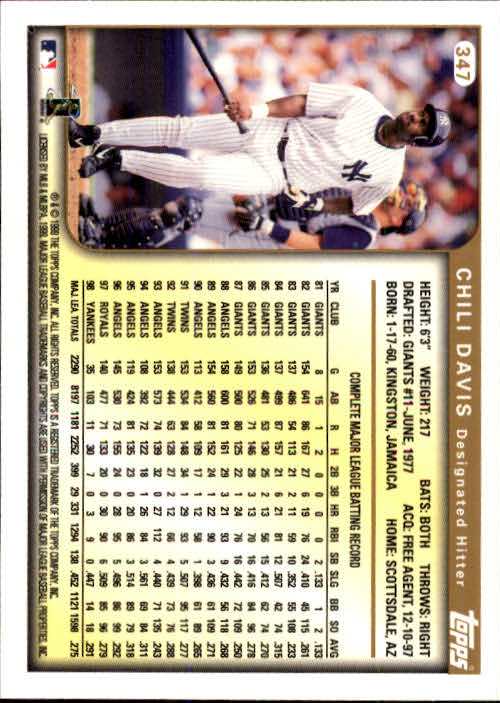 A2037- 1999 Topps Baseball Cards 253-463 +Inserts -You Pick- 15+ FREE US SHIP - Picture 185 of 399