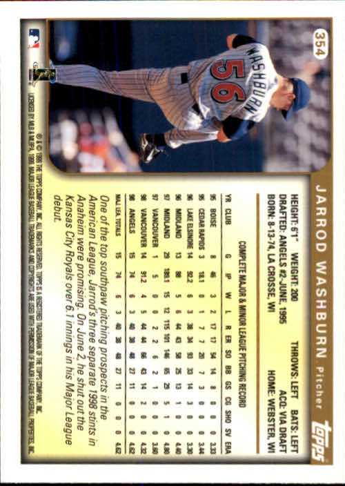 A2037- 1999 Topps Baseball Cards 253-463 +Inserts -You Pick- 15+ FREE US SHIP - Picture 199 of 399