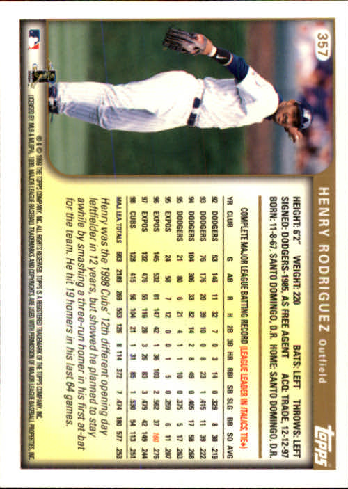A2037- 1999 Topps Baseball Cards 253-463 +Inserts -You Pick- 15+ FREE US SHIP - Picture 205 of 399
