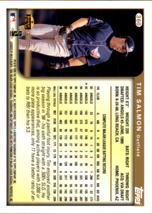 A2037- 1999 Topps Baseball Cards 253-463 +Inserts -You Pick- 15+ FREE US SHIP - Picture 211 of 399