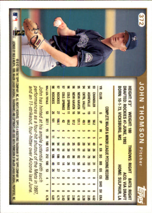 A2037- 1999 Topps Baseball Cards 253-463 +Inserts -You Pick- 15+ FREE US SHIP - Picture 233 of 399
