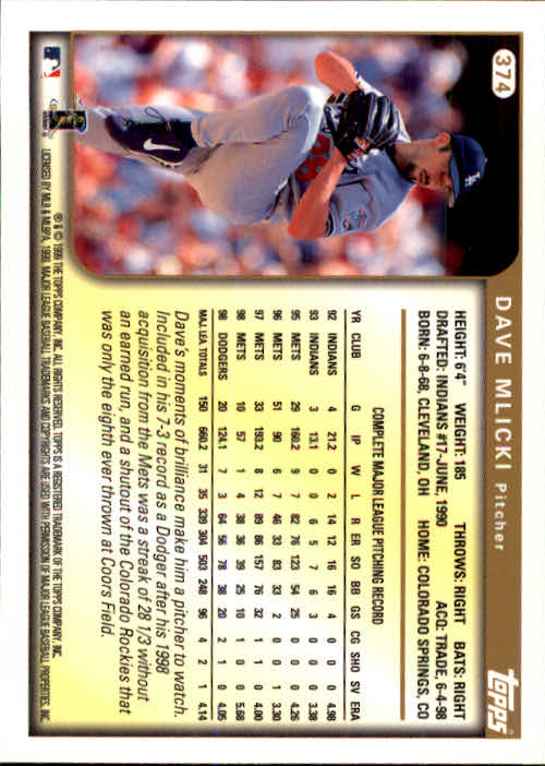 A2037- 1999 Topps Baseball Cards 253-463 +Inserts -You Pick- 15+ FREE US SHIP - Picture 237 of 399