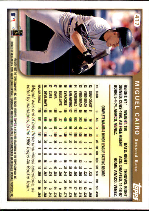 A2037- 1999 Topps Baseball Cards 253-463 +Inserts -You Pick- 15+ FREE US SHIP - Picture 323 of 399