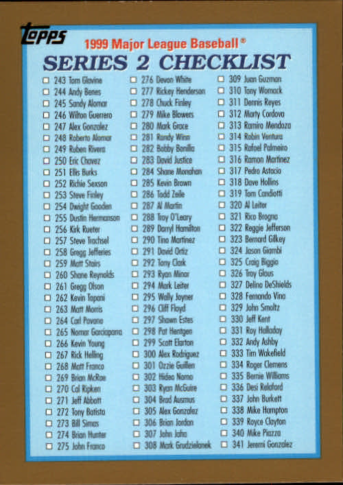 A2037- 1999 Topps Baseball Cards 253-463 +Inserts -You Pick- 15+ FREE US SHIP - Picture 382 of 399