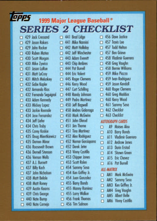 A2037- 1999 Topps Baseball Cards 253-463 +Inserts -You Pick- 15+ FREE US SHIP - Picture 384 of 399