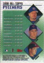 1999 Topps All-Topps Mystery Finest #M32 Kerry Wood/Roger Clemens/Greg Maddux back image