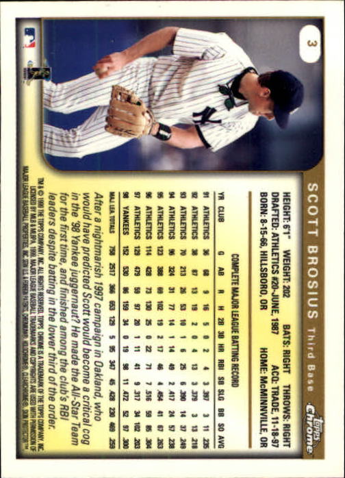A1786- 1999 Topps Chrome BB Cards 1-262 +Rookies -You Pick- 15+ FREE US SHIP - Picture 6 of 431