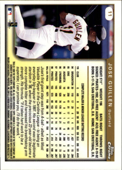 A1786- 1999 Topps Chrome BB Cards 1-262 +Rookies -You Pick- 15+ FREE US SHIP - Picture 18 of 431