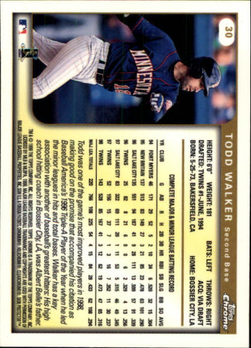 A1786- 1999 Topps Chrome BB Cards 1-262 +Rookies -You Pick- 15+ FREE US SHIP - Picture 48 of 431