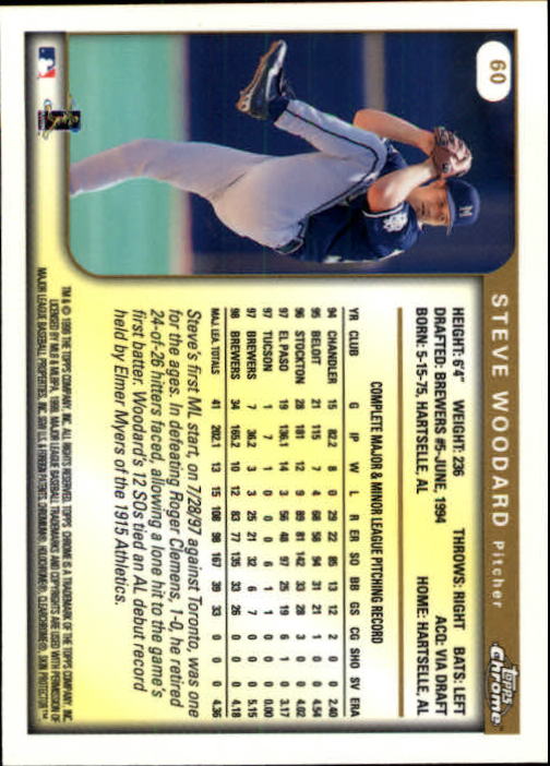 A1786- 1999 Topps Chrome BB Cards 1-262 +Rookies -You Pick- 15+ FREE US SHIP - Picture 100 of 431