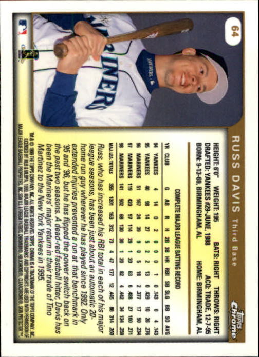 A1786- 1999 Topps Chrome BB Cards 1-262 +Rookies -You Pick- 15+ FREE US SHIP - Picture 106 of 431