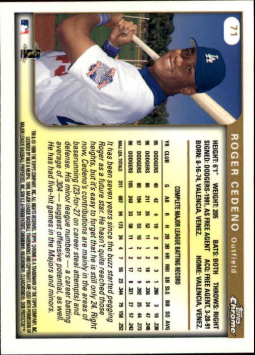 A1786- 1999 Topps Chrome BB Cards 1-262 +Rookies -You Pick- 15+ FREE US SHIP - Picture 115 of 431