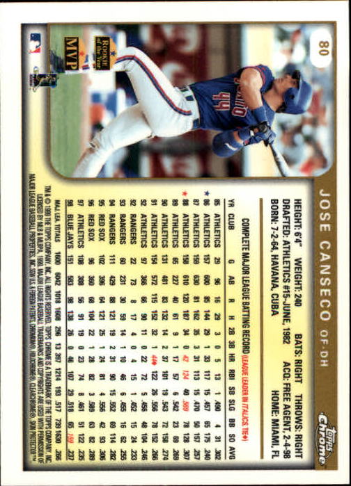 A1786- 1999 Topps Chrome BB Cards 1-262 +Rookies -You Pick- 15+ FREE US SHIP - Picture 131 of 431