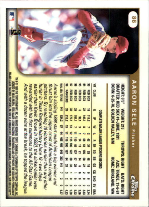 A1786- 1999 Topps Chrome BB Cards 1-262 +Rookies -You Pick- 15+ FREE US SHIP - Picture 141 of 431