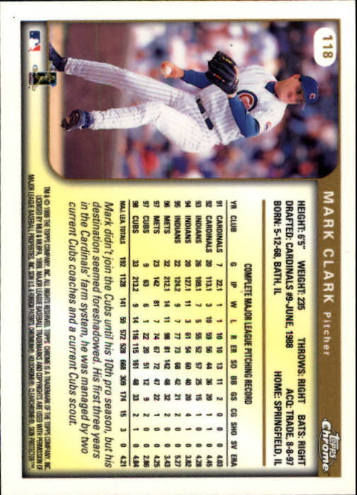 A1786- 1999 Topps Chrome BB Cards 1-262 +Rookies -You Pick- 15+ FREE US SHIP - Picture 199 of 431
