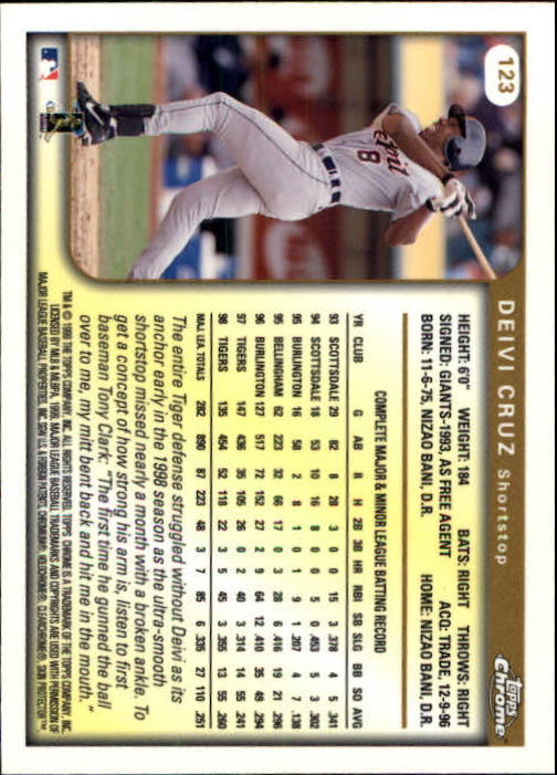 A1786- 1999 Topps Chrome BB Cards 1-262 +Rookies -You Pick- 15+ FREE US SHIP - Picture 209 of 431