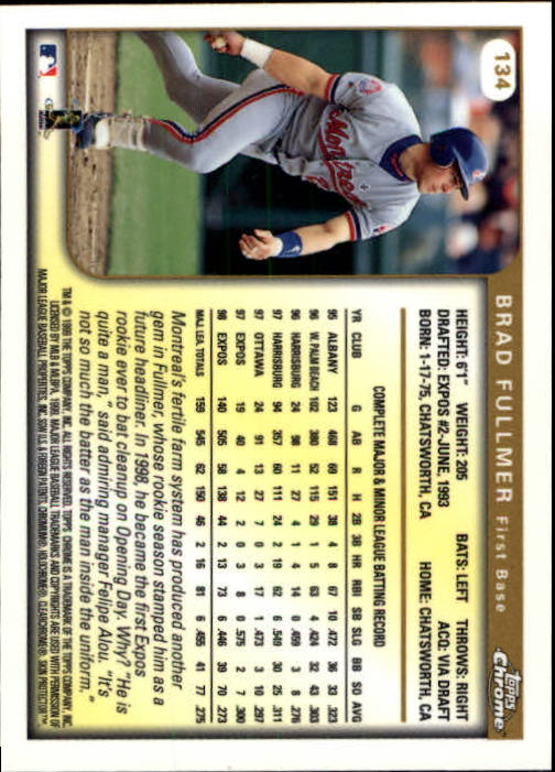 A1786- 1999 Topps Chrome BB Cards 1-262 +Rookies -You Pick- 15+ FREE US SHIP - Picture 229 of 431