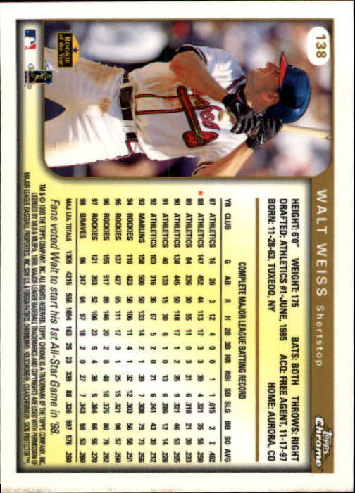 A1786- 1999 Topps Chrome BB Cards 1-262 +Rookies -You Pick- 15+ FREE US SHIP - Picture 237 of 431