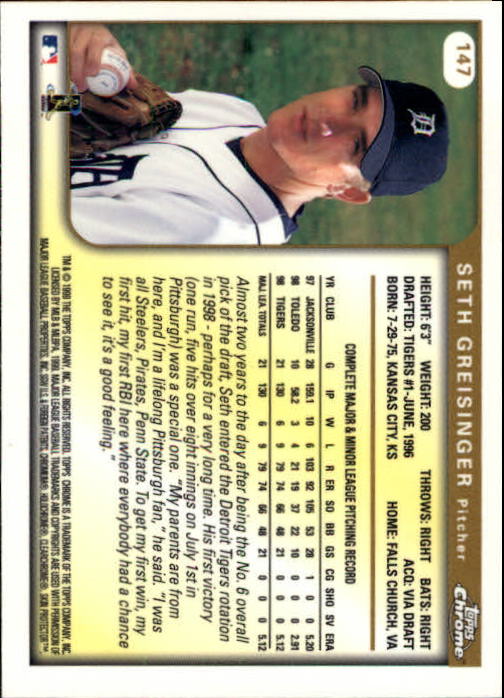A1786- 1999 Topps Chrome BB Cards 1-262 +Rookies -You Pick- 15+ FREE US SHIP - Picture 253 of 431