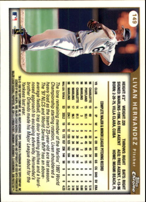 A1786- 1999 Topps Chrome BB Cards 1-262 +Rookies -You Pick- 15+ FREE US SHIP - Picture 255 of 431