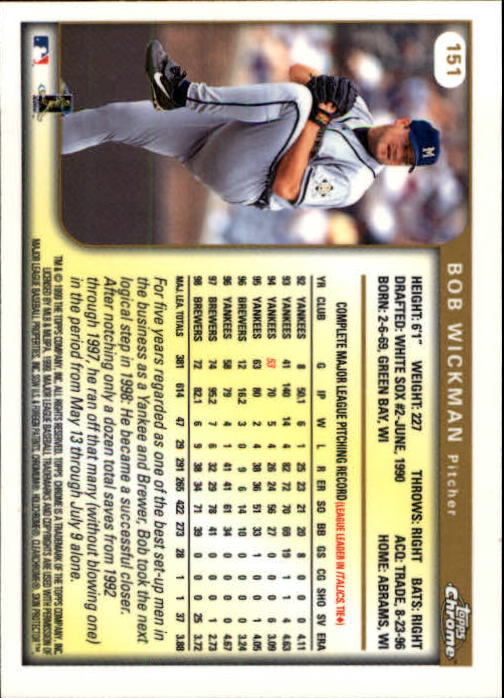A1786- 1999 Topps Chrome BB Cards 1-262 +Rookies -You Pick- 15+ FREE US SHIP - Picture 257 of 431