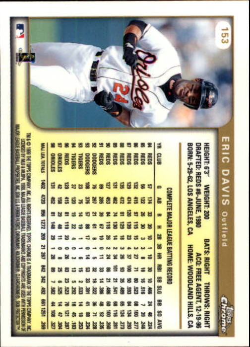 A1786- 1999 Topps Chrome BB Cards 1-262 +Rookies -You Pick- 15+ FREE US SHIP - Picture 261 of 431