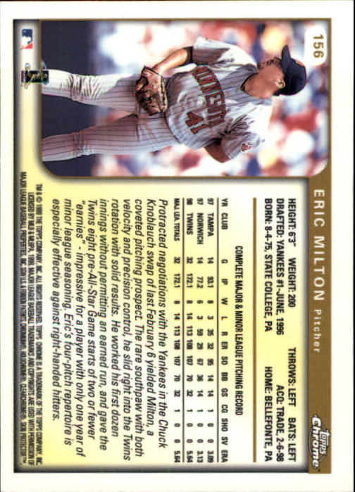 A1786- 1999 Topps Chrome BB Cards 1-262 +Rookies -You Pick- 15+ FREE US SHIP - Picture 267 of 431