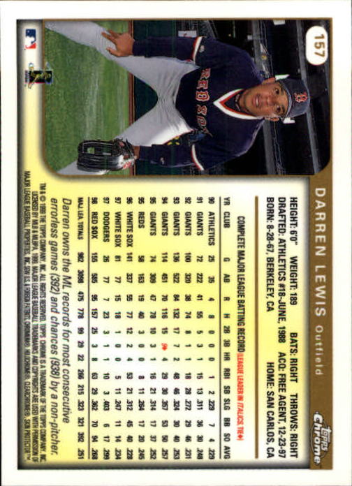 A1786- 1999 Topps Chrome BB Cards 1-262 +Rookies -You Pick- 15+ FREE US SHIP - Picture 269 of 431
