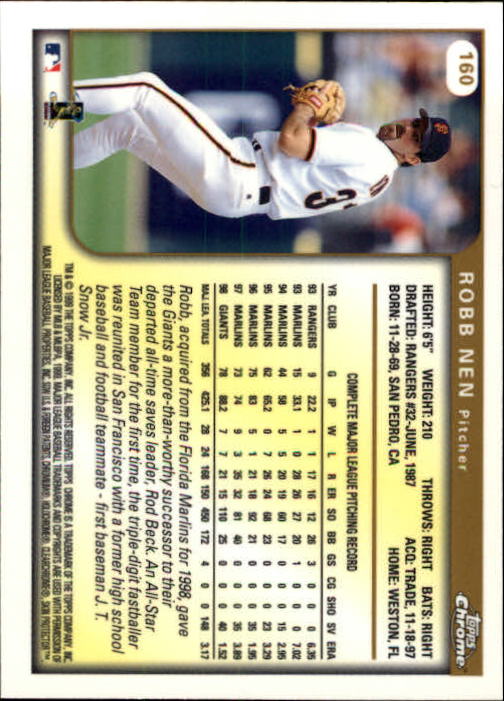 A1786- 1999 Topps Chrome BB Cards 1-262 +Rookies -You Pick- 15+ FREE US SHIP - Picture 275 of 431