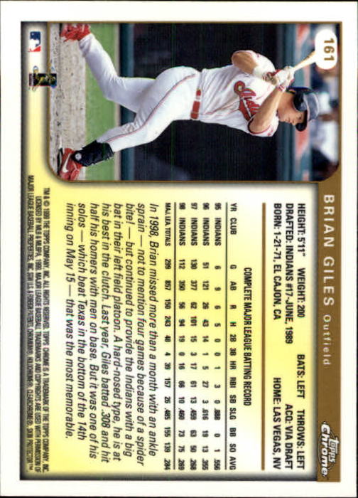 A1786- 1999 Topps Chrome BB Cards 1-262 +Rookies -You Pick- 15+ FREE US SHIP - Picture 277 of 431