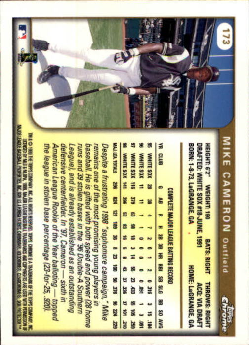 A1786- 1999 Topps Chrome BB Cards 1-262 +Rookies -You Pick- 15+ FREE US SHIP - Picture 297 of 431