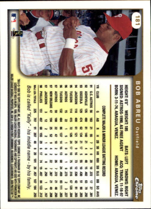 A1786- 1999 Topps Chrome BB Cards 1-262 +Rookies -You Pick- 15+ FREE US SHIP - Picture 311 of 431