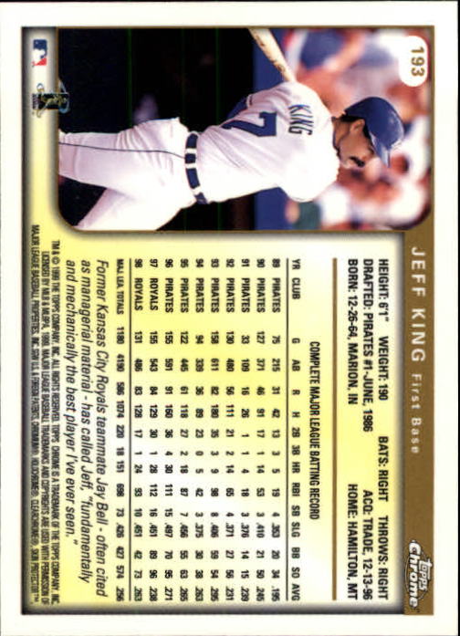 A1786- 1999 Topps Chrome BB Cards 1-262 +Rookies -You Pick- 15+ FREE US SHIP - Picture 333 of 431